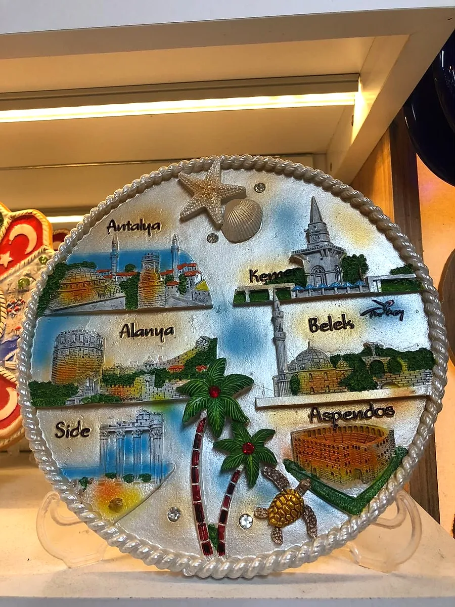 Antalya Hatıra Tabağı – Deniz Kabuklu