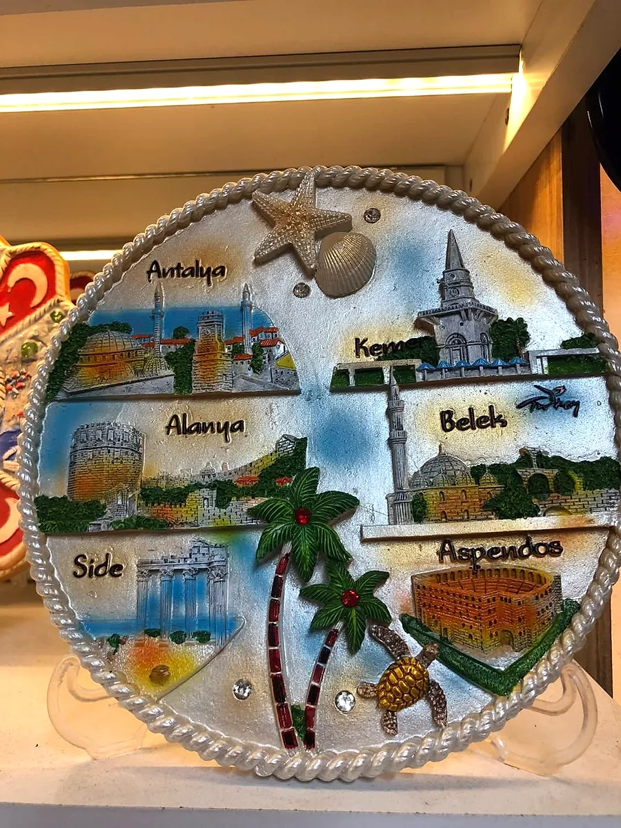 Antalya Hatıra Tabağı – Deniz Kabuklu