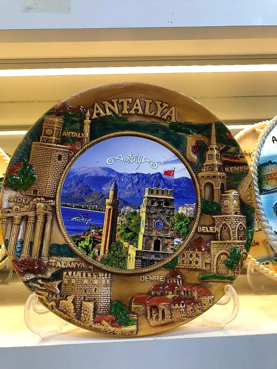 Antalya Rölyef Hatıra Tabağı – Bronz