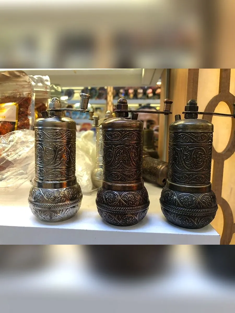 Antik Desenli Kahve & Baharat Değirmeni