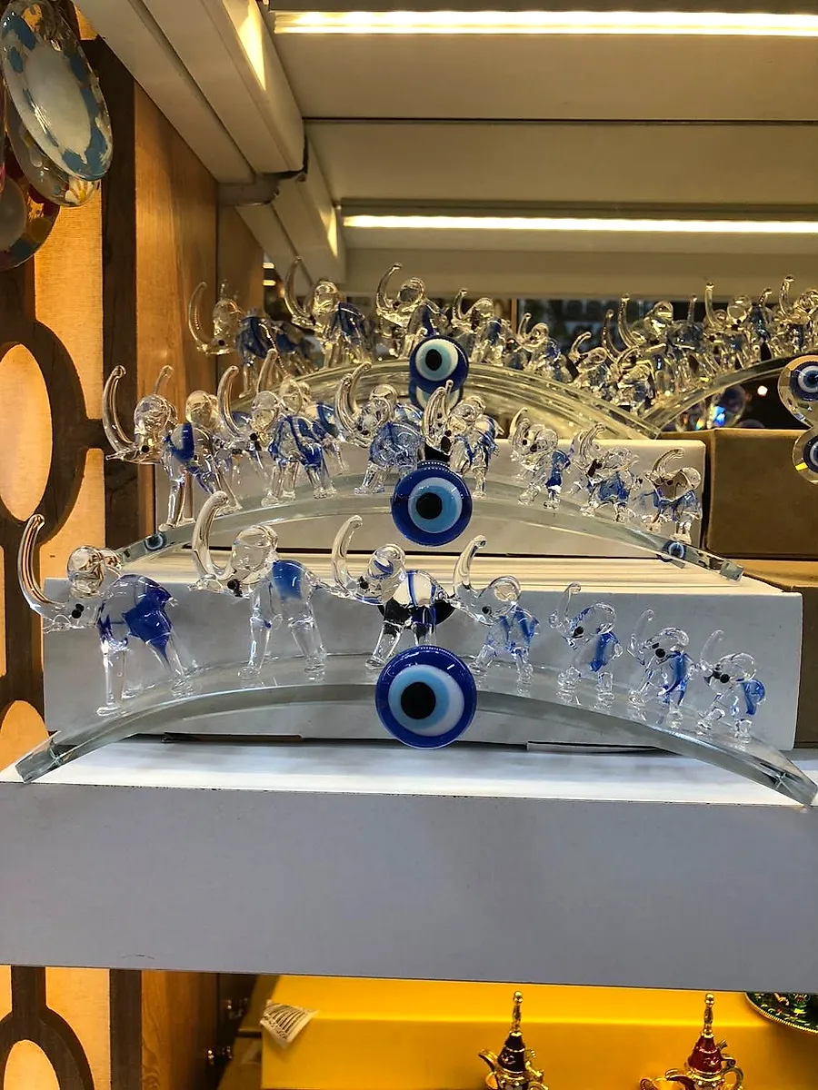 Nazar Boncuklu Kristal Fil Kervanı
